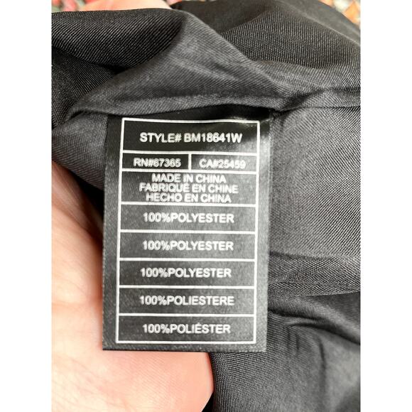 NWT BB Dakota Steve Madden Black Ditsy Dress, size XXL - Picture 9 of 10